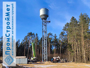 Бесшатровая водонапорная башня с баком 175 куб.м.