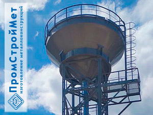 Бесшатровая водонапорная башня с баком 50 куб.м.