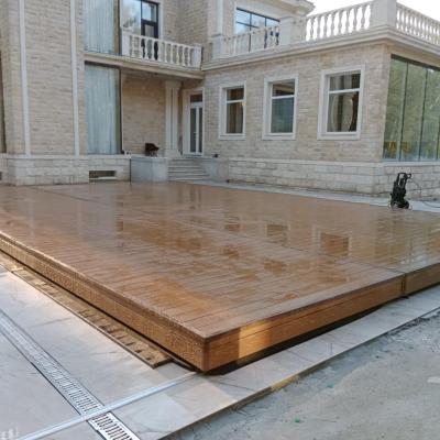 Автоматическая раздвижная терраса для бассейна